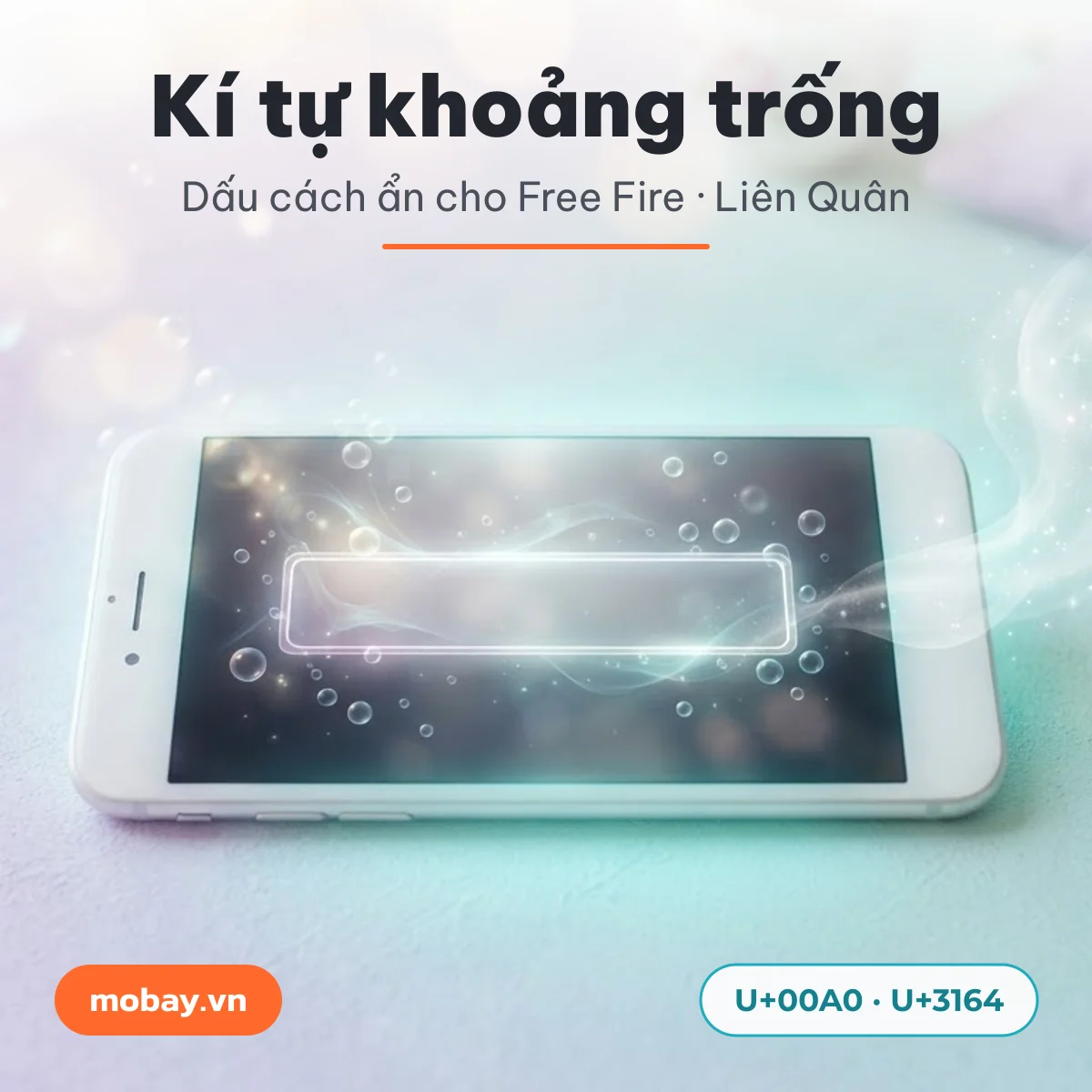 Kí tự khoảng trống - dấu cách ẩn cho tên Free Fire và Liên Quân