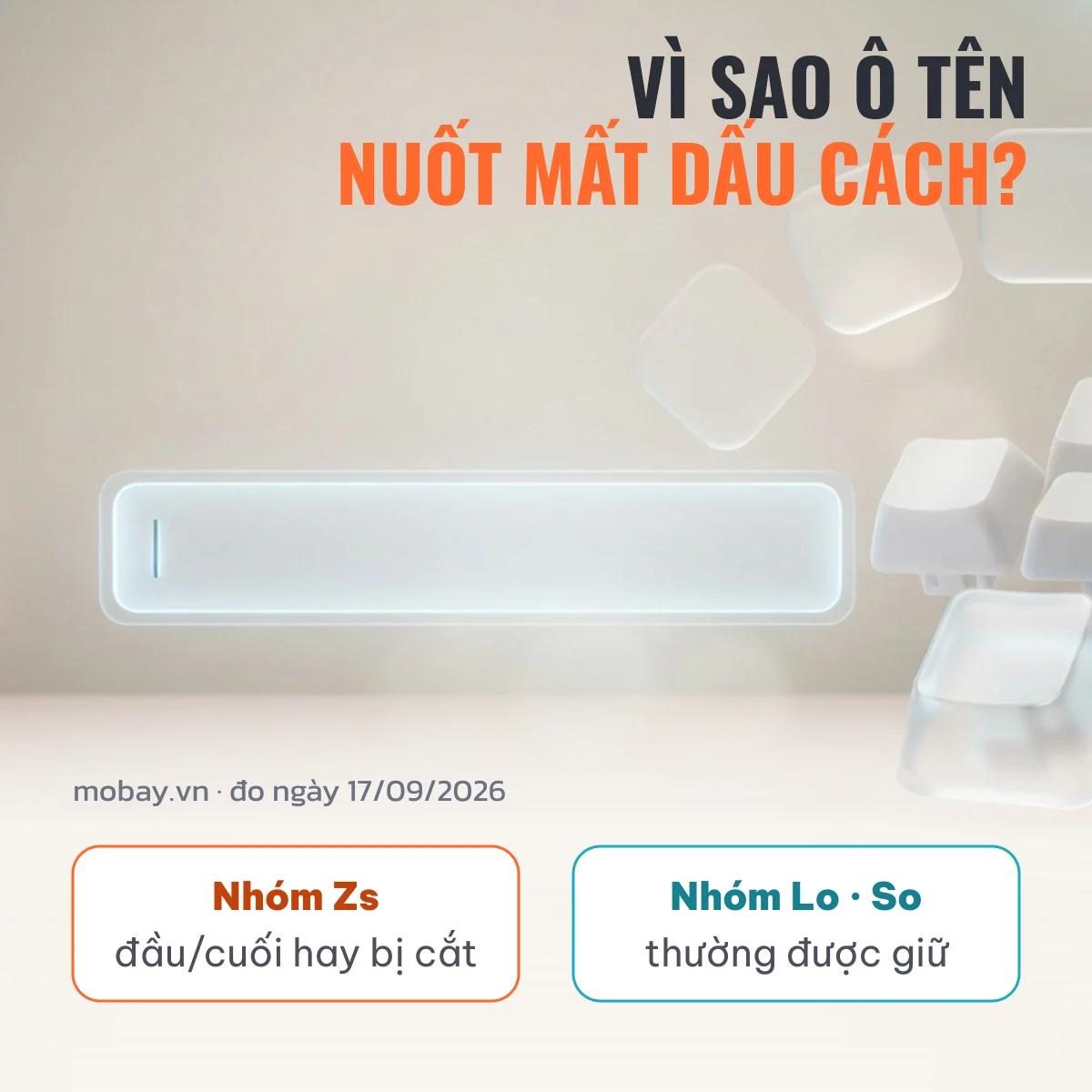 Vì sao ô tên game cắt mất kí tự khoảng trống nhóm Zs