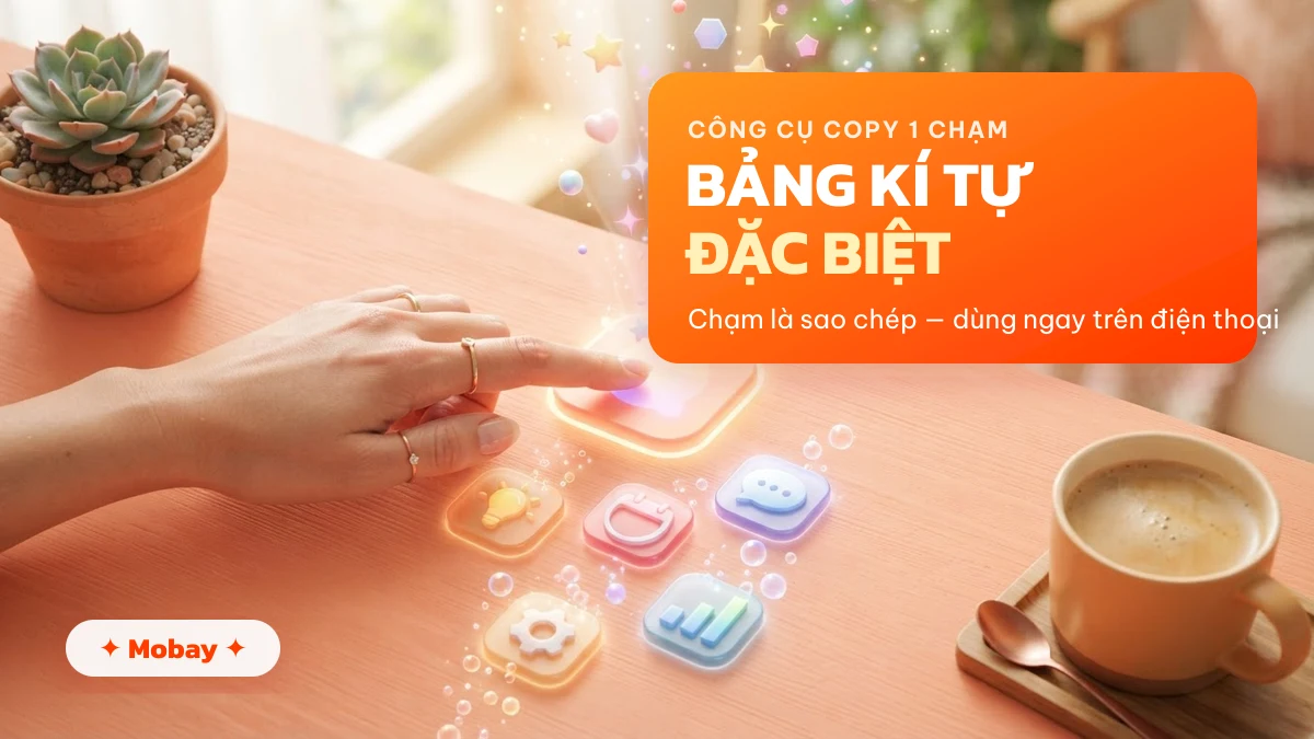 Bảng kí tự đặc biệt copy 1 chạm trên điện thoại