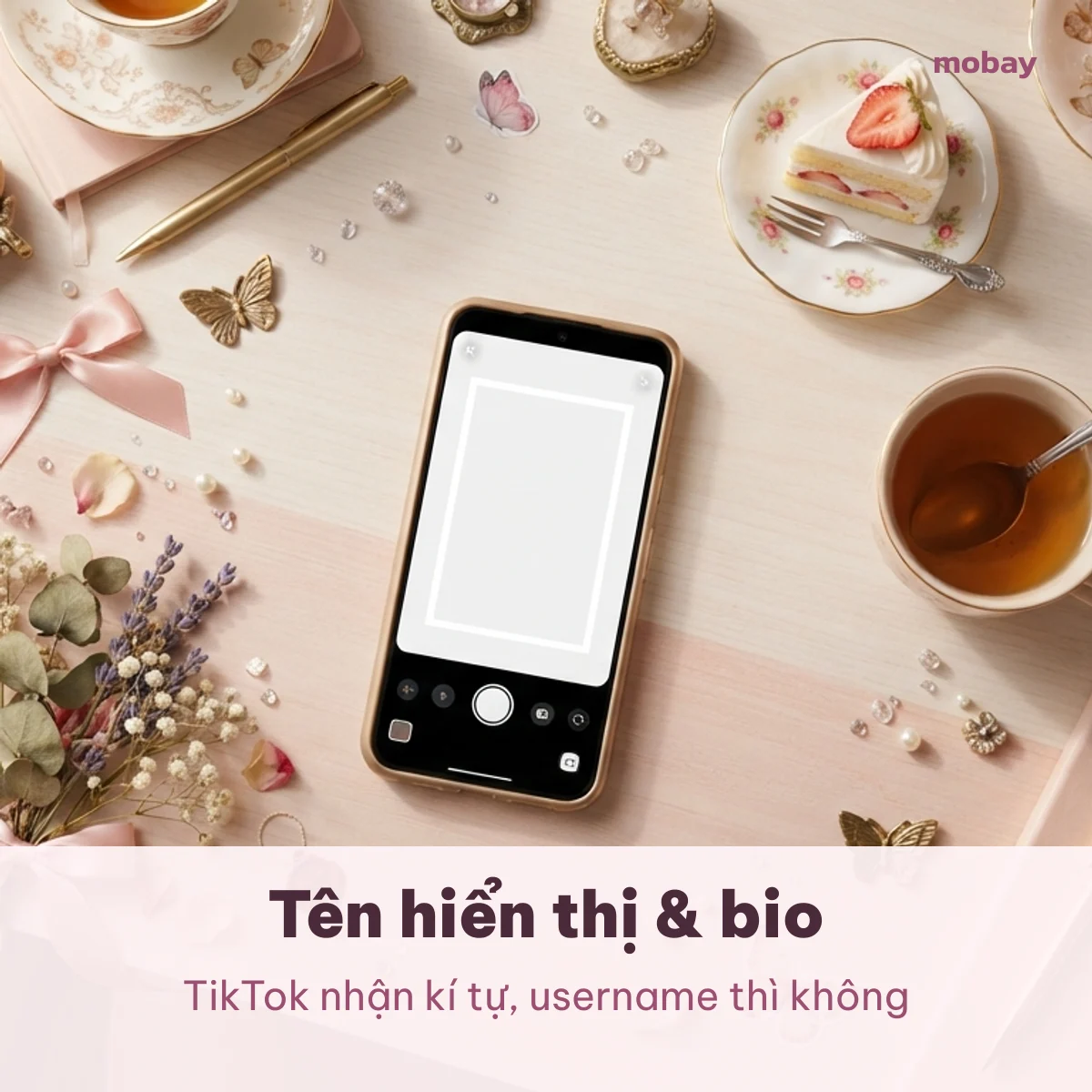 Dùng kí tự coquette cho tên hiển thị và bio TikTok