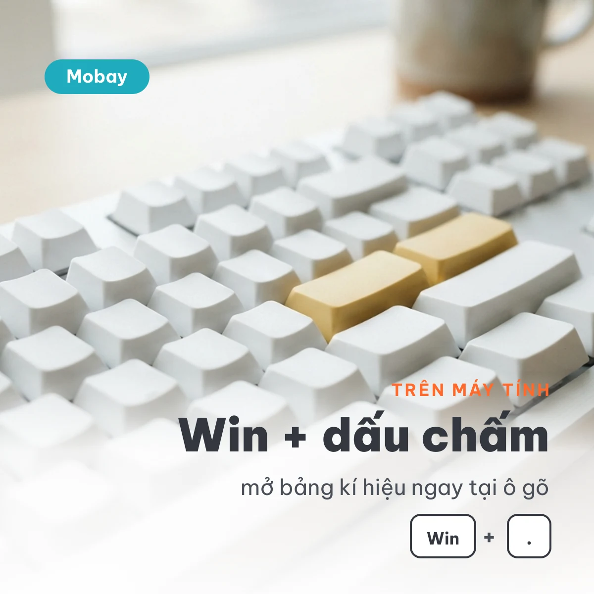 Cách lấy kí tự đặc biệt trên máy tính bằng phím Win và dấu chấm